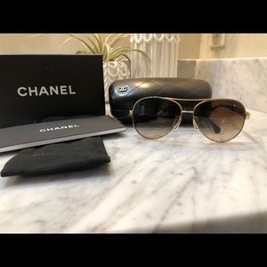 Chanel Matelasse Pilot Sunglasses